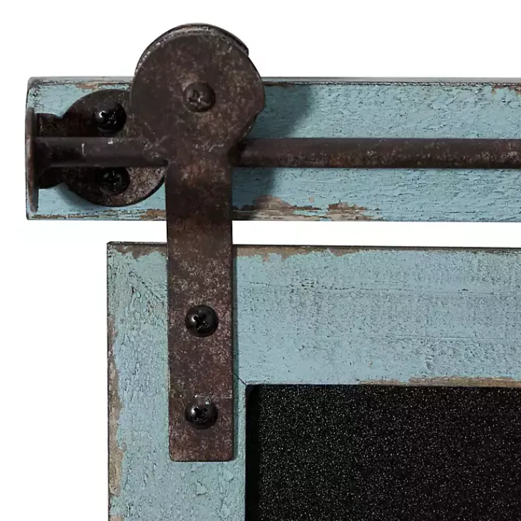 Memo & Chalkboards>Kirklands Home Cerulean Distressed Blackboard Wall Plaque Blue