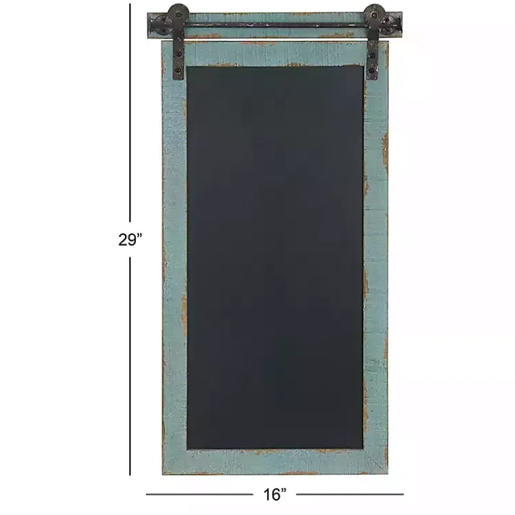 Memo & Chalkboards>Kirklands Home Cerulean Distressed Blackboard Wall Plaque Blue