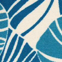 Kirklands Home Cerulean Botanical Shells Outdoor Area Rug, 5x7