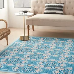 Kirklands Home Cerulean Medallion Outdoor Area Rug, 5x7 Hot