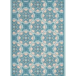 Kirklands Home Cerulean Medallion Outdoor Area Rug, 5x7 Hot