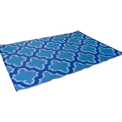 Kirklands Home Cerulean Quatrefoil Outdoor Area Rug, 4x6 Sale