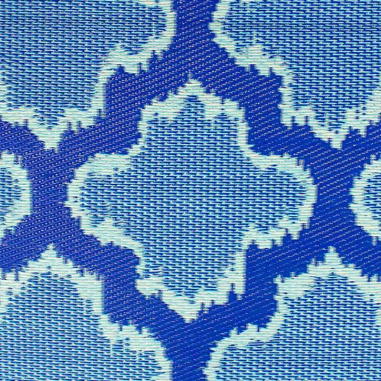 Kirklands Home Cerulean Quatrefoil Outdoor Area Rug, 4x6 Sale