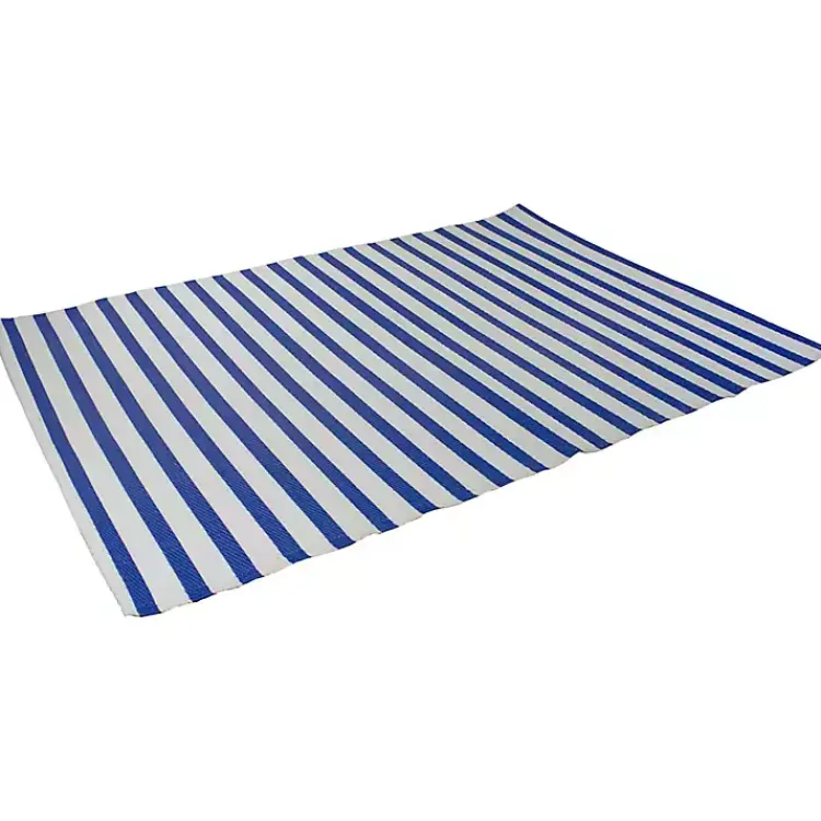 Kirklands Home Cerulean Stripes Outdoor Area Rug, 4x6 Best