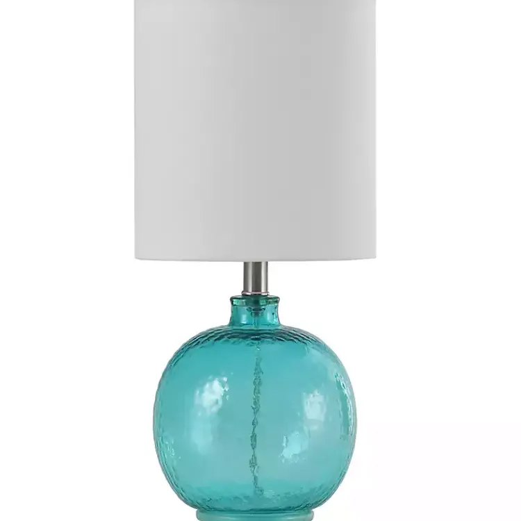 Kirklands Home Cerulean Tinted Glass Jug Table Lamp White Best