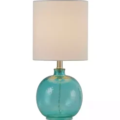 Kirklands Home Cerulean Tinted Glass Jug Table Lamp White Best