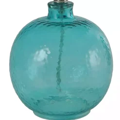 Kirklands Home Cerulean Tinted Glass Jug Table Lamp White Best