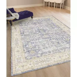 Kirklands Home Cerulean Vintage Border Accent Rug Clearance