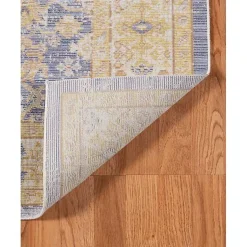 Kirklands Home Cerulean Vintage Border Accent Rug Clearance