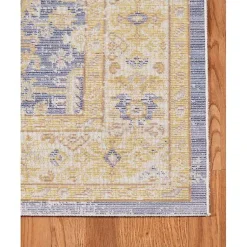 Kirklands Home Cerulean Vintage Border Accent Rug Clearance