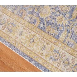 Kirklands Home Cerulean Vintage Border Accent Rug Clearance
