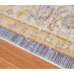 Kirklands Home Cerulean Vintage Border Accent Rug Clearance
