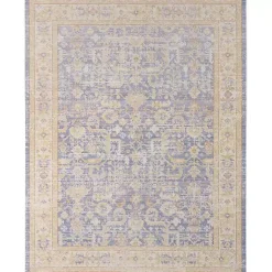 Kirklands Home Cerulean Vintage Border Area Rug, 5x7 Blue Best