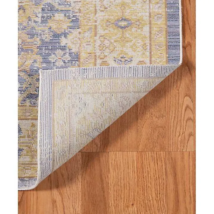 Kirklands Home Cerulean Vintage Border Area Rug, 5x7 Blue Best