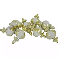 Christmas Ornaments>Kirklands Home Champagne and White Finial Ornaments, Set of 8