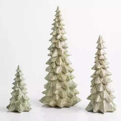 Christmas Decorations>Kirklands Home Champagne Glitter Christmas Trees, Set of 3 Gold