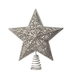 Christmas Tree Decorations>Kirklands Home Champagne Glitter Classic Star Tree Topper