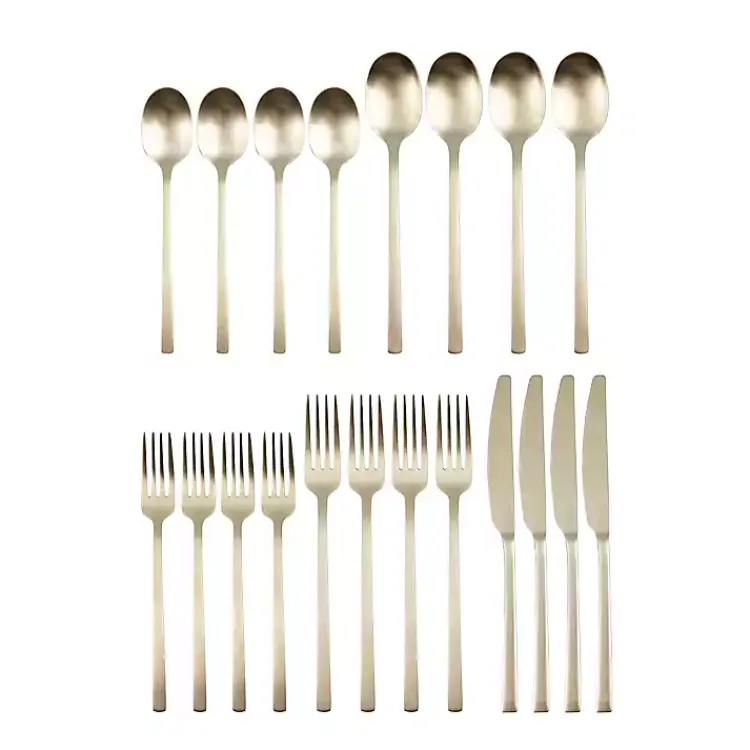 Kirklands Home Champagne Glimmer 20-pc. Flatware Set Gold Discount