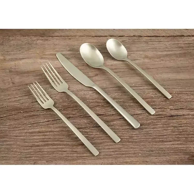 Kirklands Home Champagne Glimmer 20-pc. Flatware Set Gold Discount