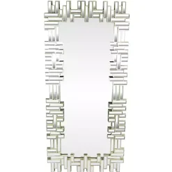 Kirklands Home Champagne Gold Rectangular Modern Wall Mirror Outlet