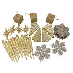 Christmas Ornaments>Kirklands Home Champagne Shatterproof Christmas Ornament Set Gold