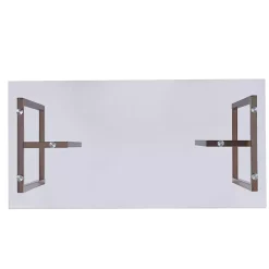 Kirklands Home Champagne Iron and Glass Desk Gold Outlet