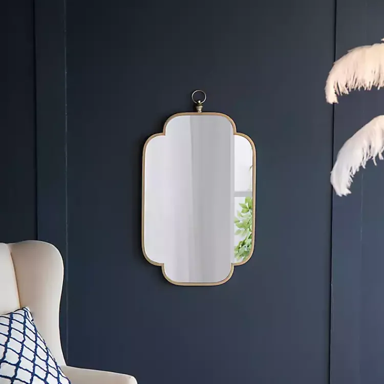 Kirklands Home Champagne Notched Corners Mirror Best