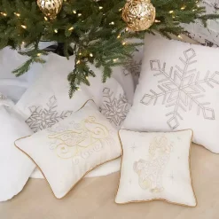 Christmas Pillows>Kirklands Home Champagne Praying Angel Christmas Pillow