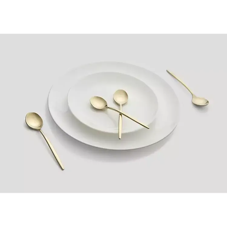 Kirklands Home Champagne Satin 4-pc. Demitasse Spoon Set Gold Clearance