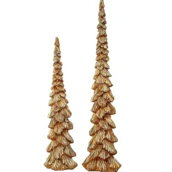 Christmas Decorations>Kirklands Home Champagne Winter Forest Trees, Set of 2 Gold