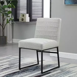 Kirklands Home Channeled Woven Dining Chair Gray