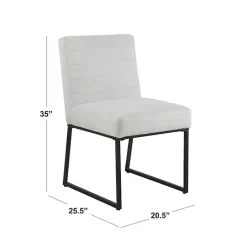 Kirklands Home Channeled Woven Dining Chair Gray