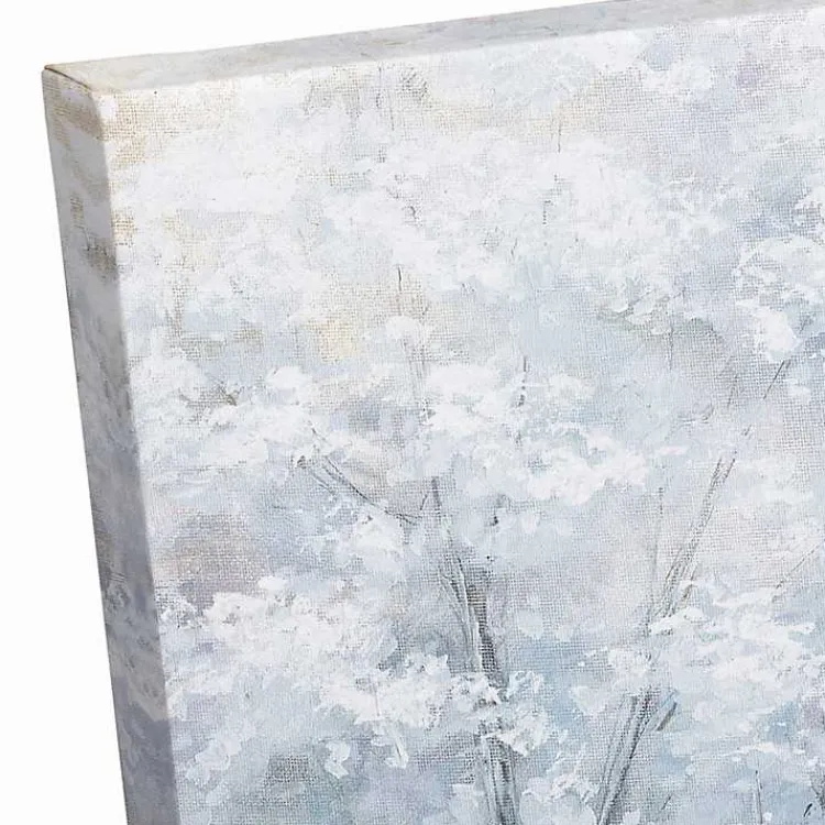 Christmas Art & Wall Decor>Kirklands Home Chapel in a Winter Forest Canvas Art Print White