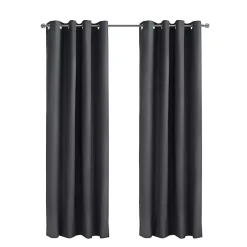 Kirklands Home Charcoal Alpine Blackout Curtain Panel, 108 in. Gray