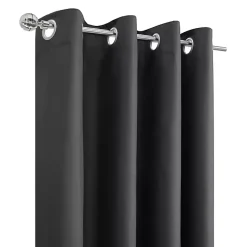 Kirklands Home Charcoal Alpine Blackout Curtain Panel, 63 in. Gray New