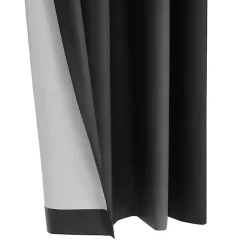 Kirklands Home Charcoal Alpine Blackout Curtain Panel, 63 in. Gray New