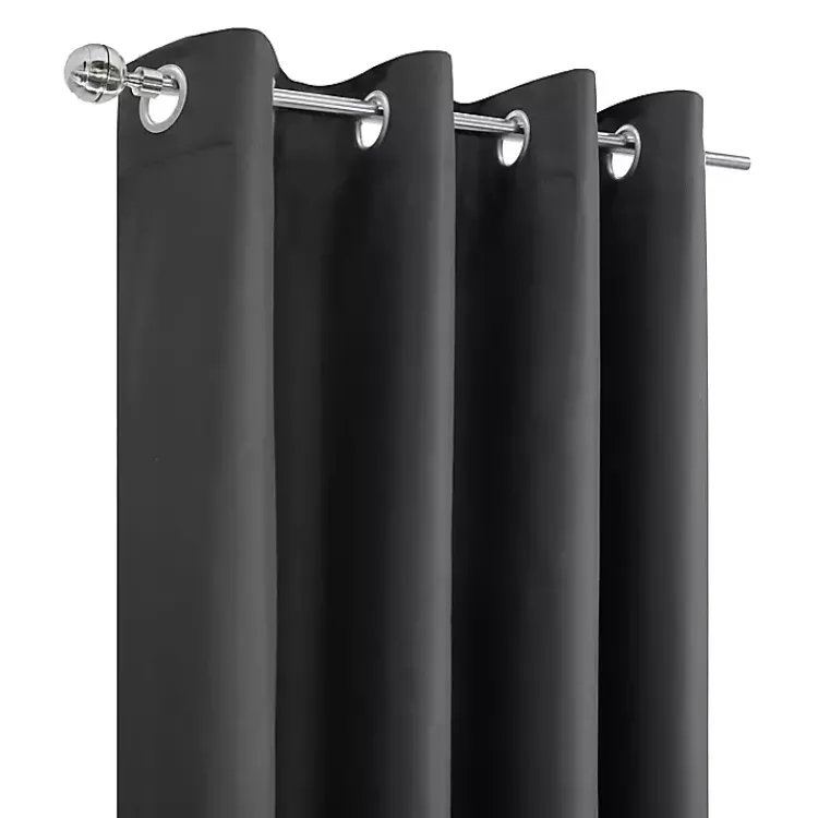 Kirklands Home Charcoal Alpine Blackout Curtain Panel, 84 in. Gray