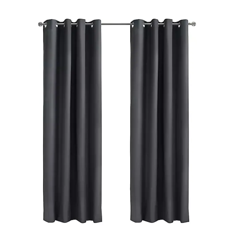 Kirklands Home Charcoal Alpine Blackout Curtain Panel, 95 in. Gray