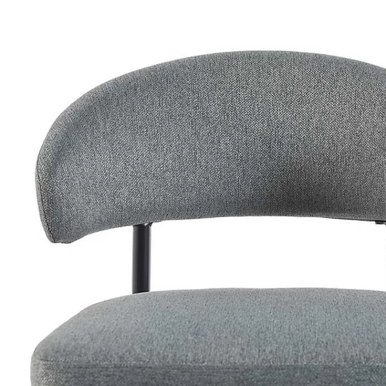 Kirklands Home Charcoal and Black Curved Dining Chairs, Set of 2 Gray Best