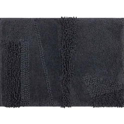 Kirklands Home Charcoal Asymmetrical Cotton Bath Mat Gray Sale