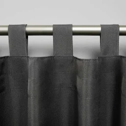 Kirklands Home Charcoal Cabana Outdoor Curtain Panel Set, 108 in.