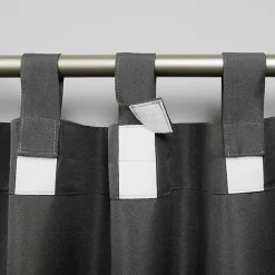 Kirklands Home Charcoal Cabana Outdoor Curtain Panel Set, 108 in.