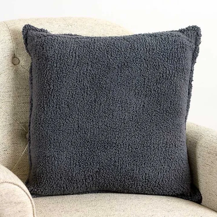 Pillows>Kirklands Home Charcoal Cozy Waffle Pillow Gray