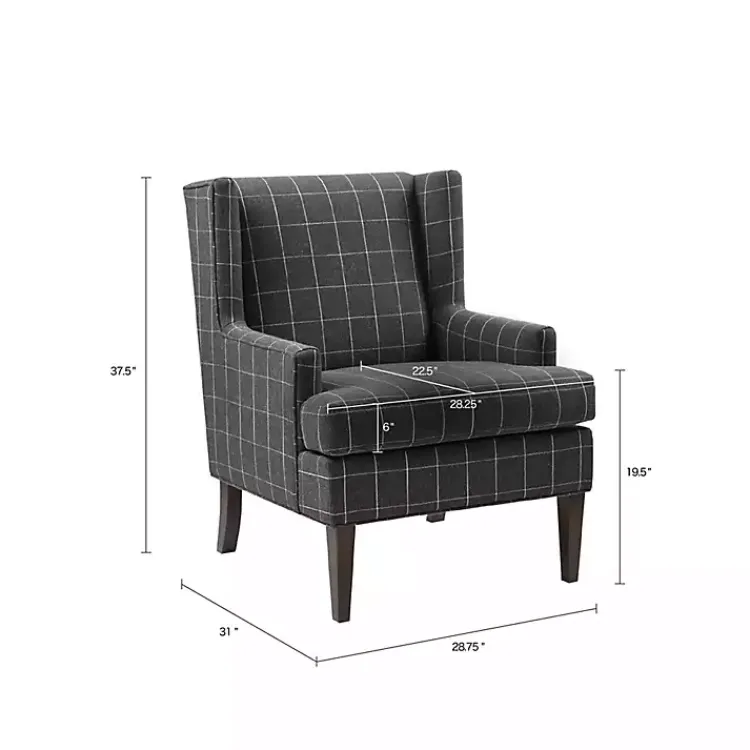 Kirklands Home Charcoal Decker Martha Stewart Accent Chair Gray Clearance