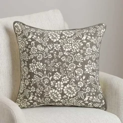 Pillows>Kirklands Home Charcoal Fall Floral Pillow