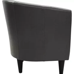 Kirklands Home Charcoal Faux Leather Winslow Accent Chair Gray Clearance