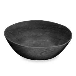 Kirklands Home Charcoal Faux Wood Melamine Serving Bowl Gray Discount