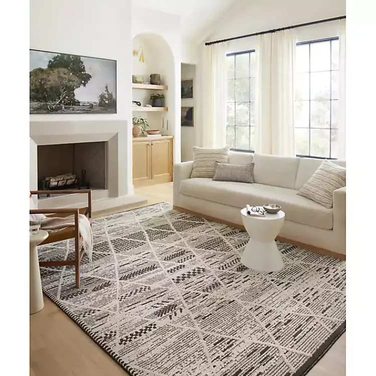 Kirklands Home Charcoal Gradient Diamond Area Rug, 5x7 Best