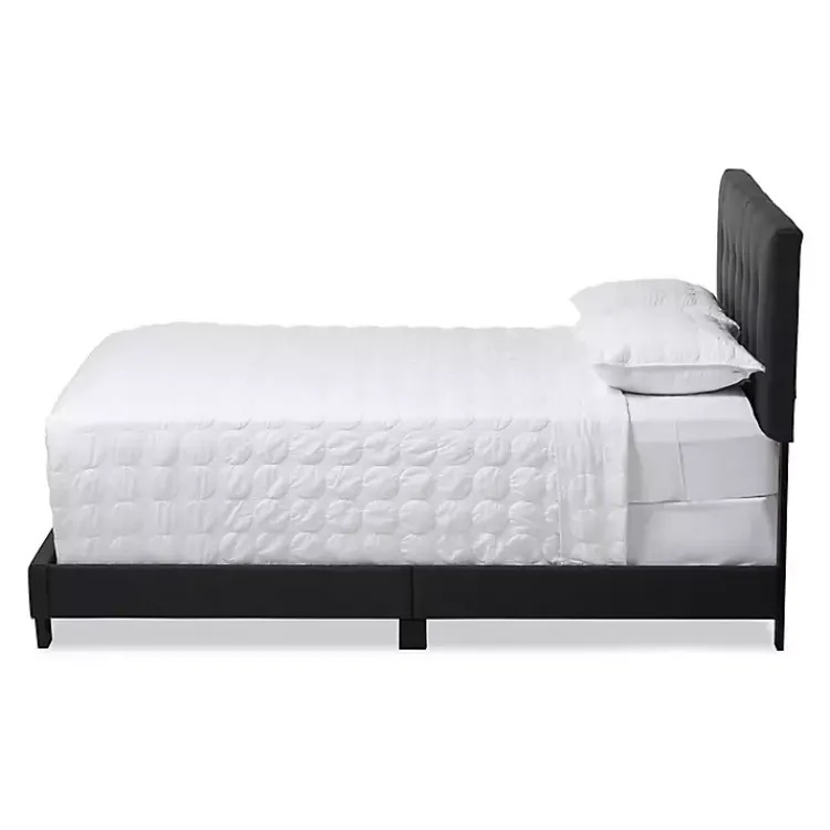 Kirklands Home Charcoal Tufted Modern Queen Bed Gray Best
