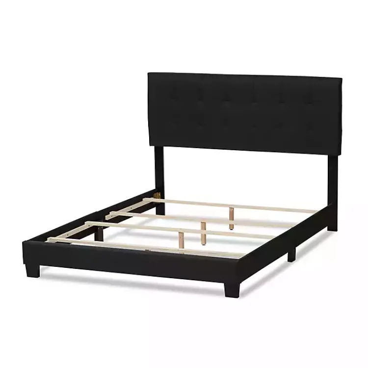 Kirklands Home Charcoal Tufted Modern Queen Bed Gray Best